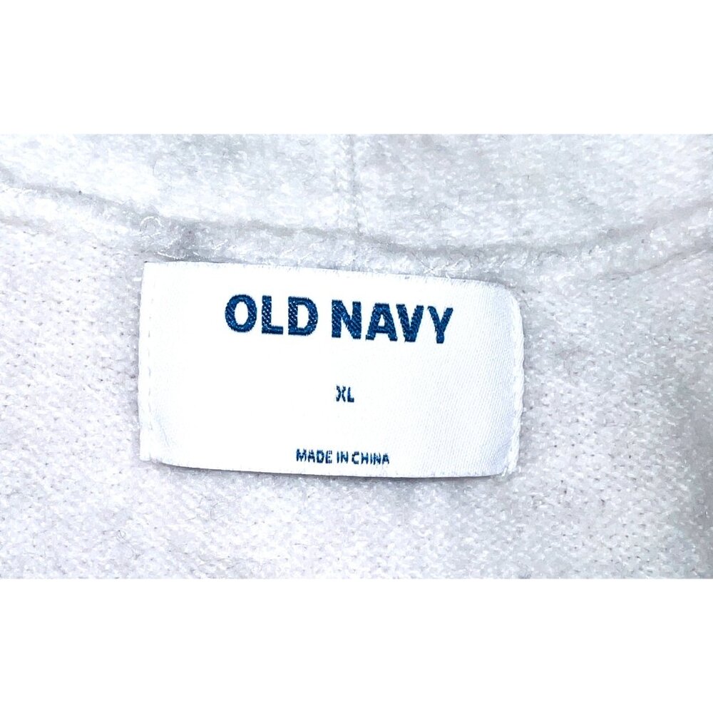Old Navy Womens XL Button-Up Cardigan Sweater White Heather Gray Acrylic/Nylon - Picture 3 of 4